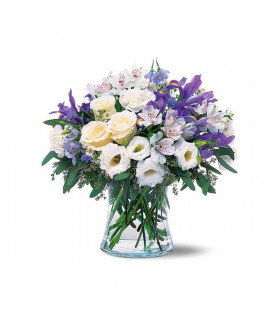 White and Blue Bouquet